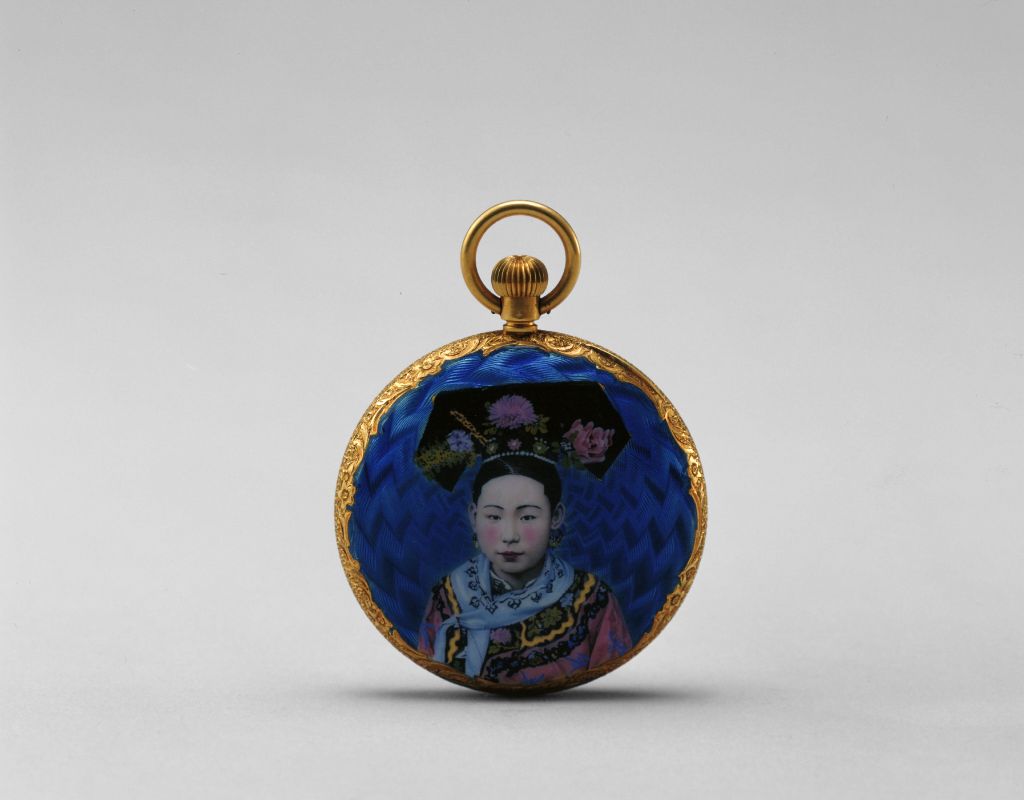 图片[3]-Bronze plated enamel character pocket watch-China Archive